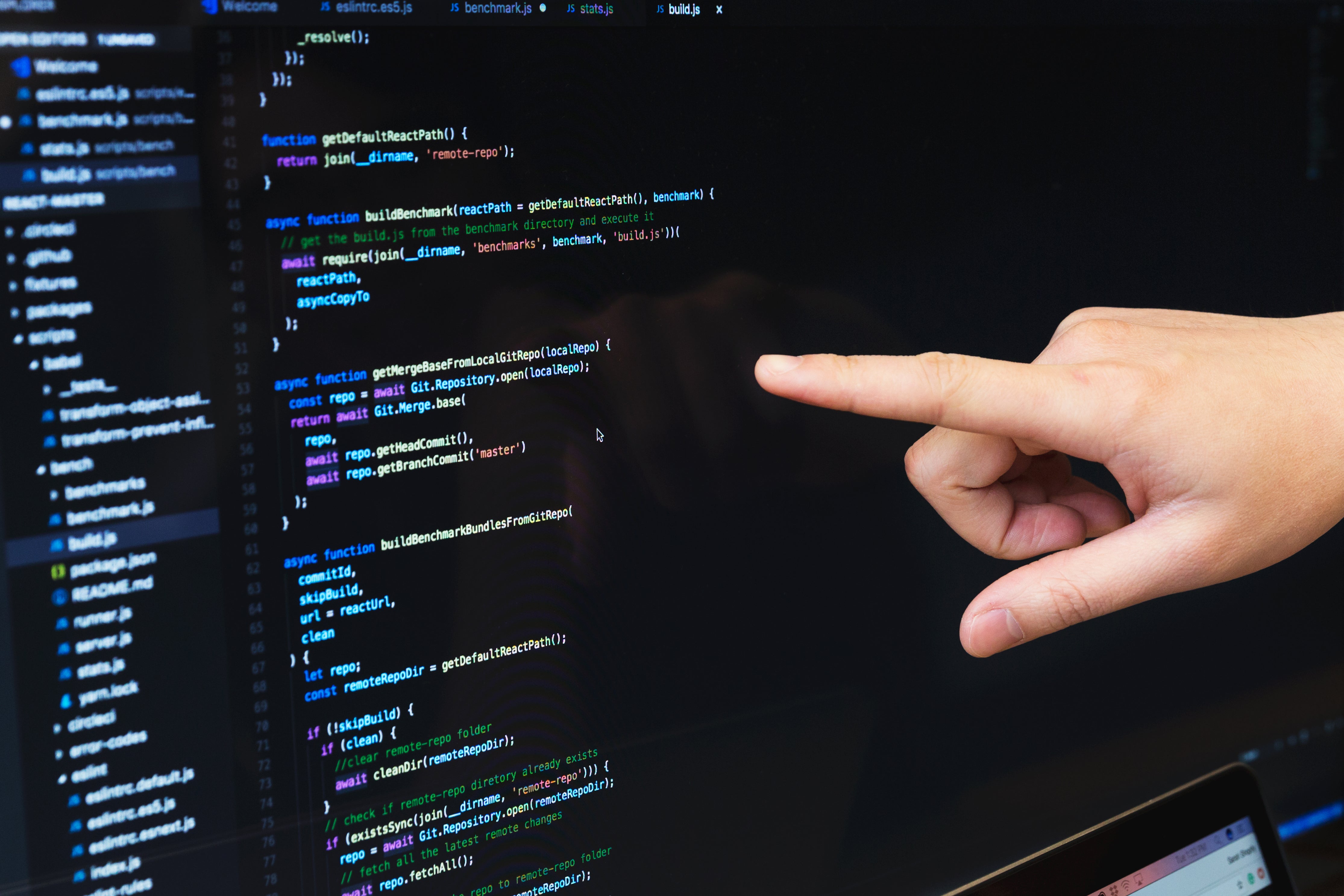 JavaScript computer code for a website. Photo by Shopify Partners on Burst